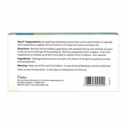 Key-E Natural Vitamin E Suppositories, CL